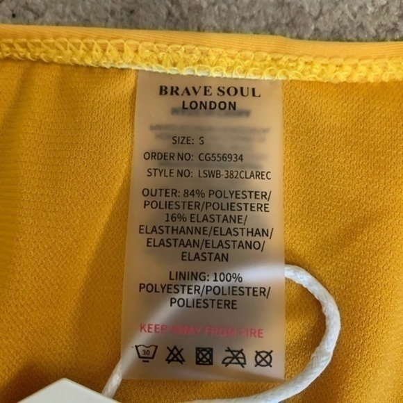Brave Soul from Nasty Gal Yellow Bikini Bottom NWT Small - Picture 8 of 9